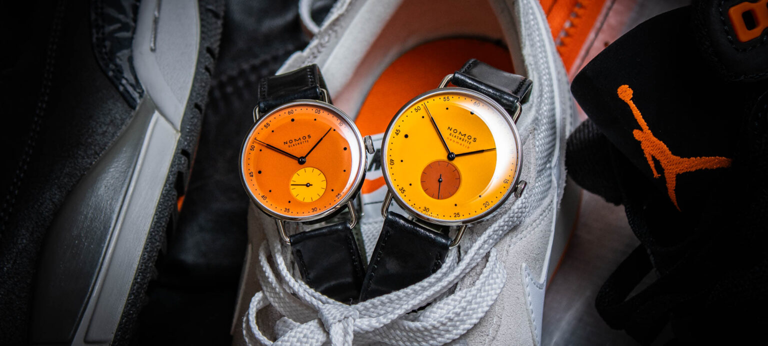 hands on ace jewelers x nomos metro neomatik orange watches 6888b0dc73e4a