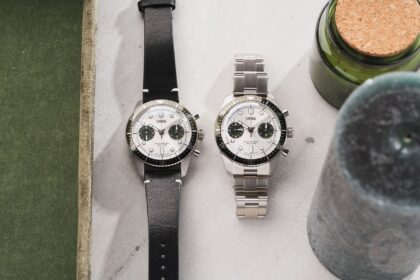 hands on with the new oris divers sixty five chronograph in silver and ocean green 6888b18da9b28