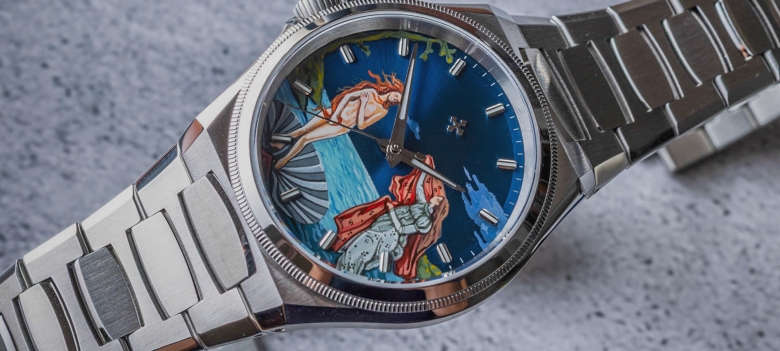 hands on ifl watches x venezianico arsenale venus watch with painted dial 68a57321a4ae9