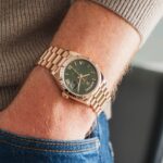 hands on with the majestic everose gold rolex day date 36 with an olive green dial 6894339191f2d