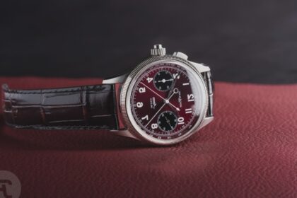 hands on with the montblanc 1858 split second chronograph limited edition in burgundy 68ab9c2e27286