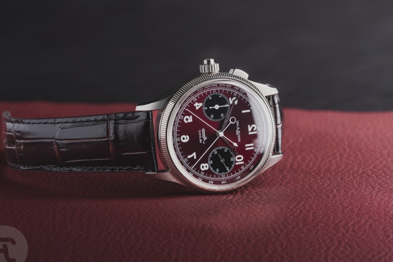 hands on with the montblanc 1858 split second chronograph limited edition in burgundy 68ab9c2e27286