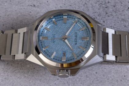 hands on citizen series8 831 light blue watch 68b7e895f1598