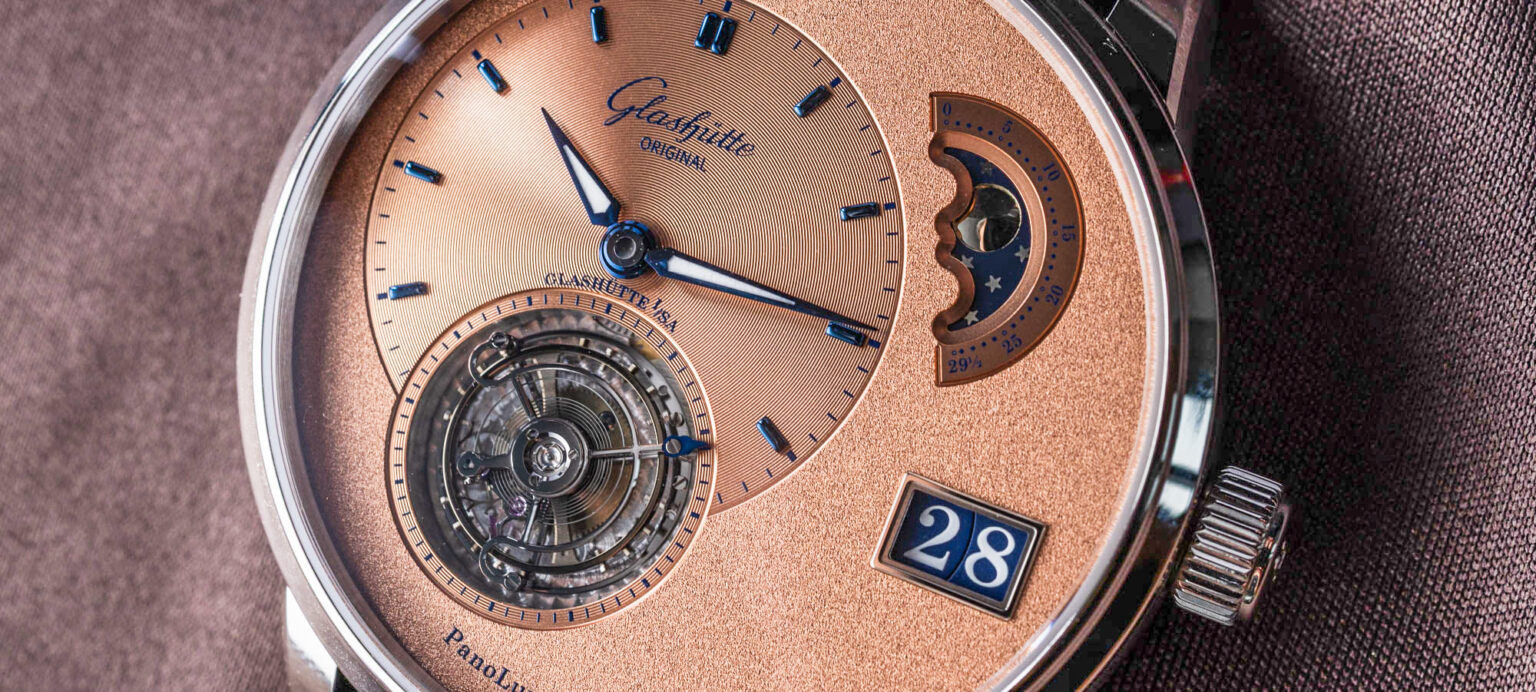 hands on glashutte original panolunartourbillon platinum watch in iron ore 68d78c5c31e3f