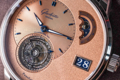 hands on glashutte original panolunartourbillon platinum watch in iron ore 68d78c5c31e3f