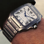 new release cartier santos de cartier watches with titanium cases and lumed black dials 68e4c25c55f49