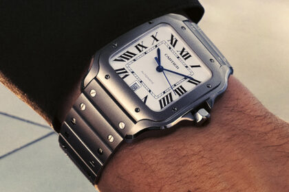 new release cartier santos de cartier watches with titanium cases and lumed black dials 68e4c25c55f49