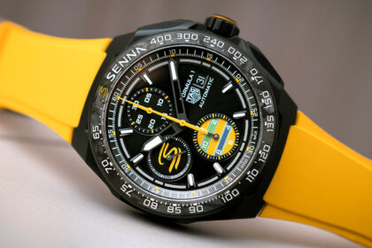 hands on debut tag heuer formula 1 chronograph x senna 44mm watch brings vibrant brazilian color to the collection 6909cf8e25ead