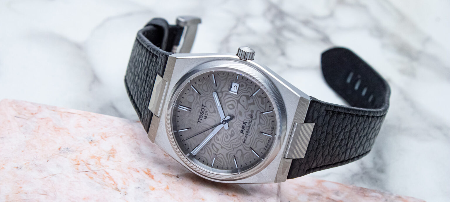 hands on debut tissot prx powermatic 80 damascus watch adds layers of drama to a fan favorite 6909dd954b36f