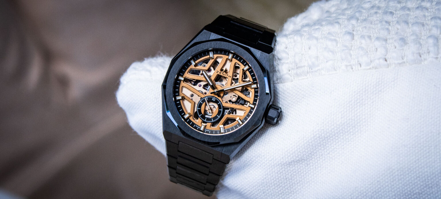 hands on debut the zenith defy skyline skeleton in black ceramic and rose gold 69747d1c9e9ff