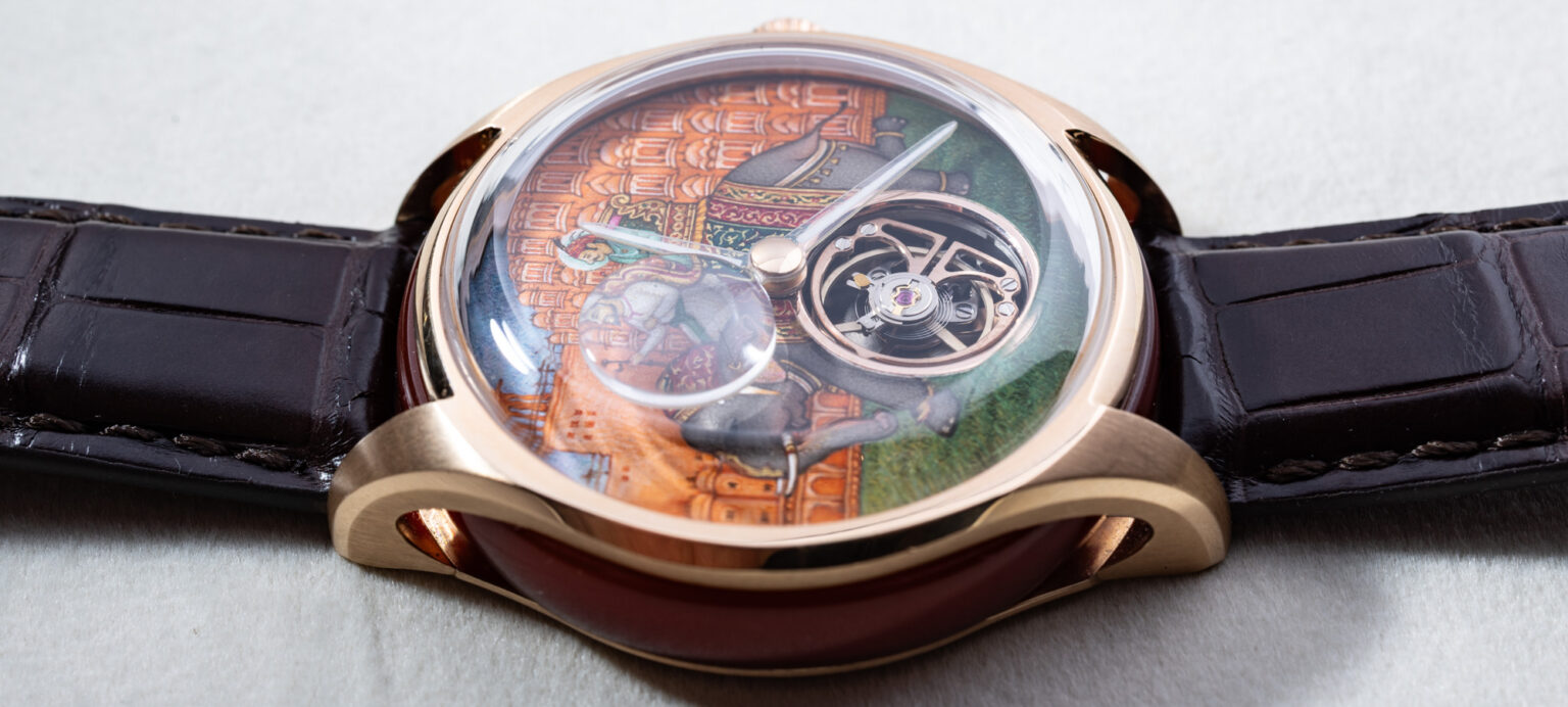 titan nebula jalsa tourbillon high end indian watch with a hand painted dial honoring jaipur 696622522dcec
